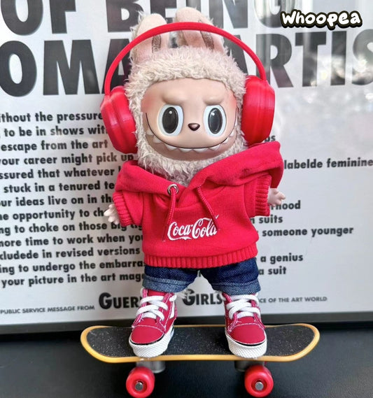 POP MART CRYBABY Replacing Clothes Set, Labubu COCA COLA Outfit (No Dolls)