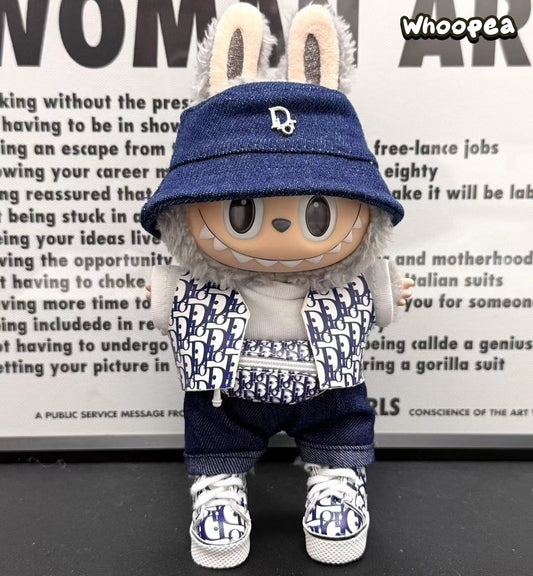 POP MART Labubu Replacing Clothes Set, Labubu Dior Outfit(No Dolls)