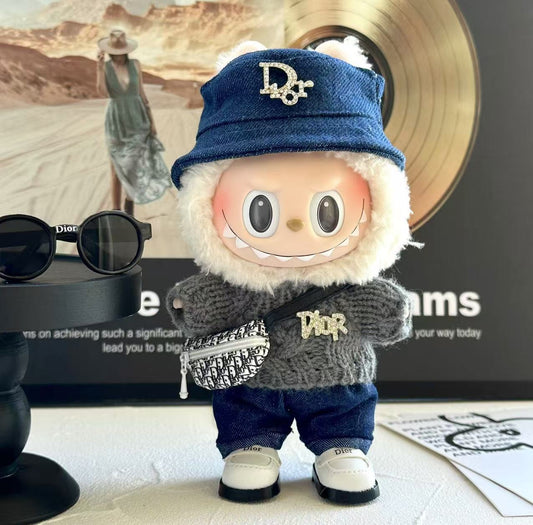 POP MART Labubu Replacing Clothes Set, Labubu Dior Outfit(No Dolls)