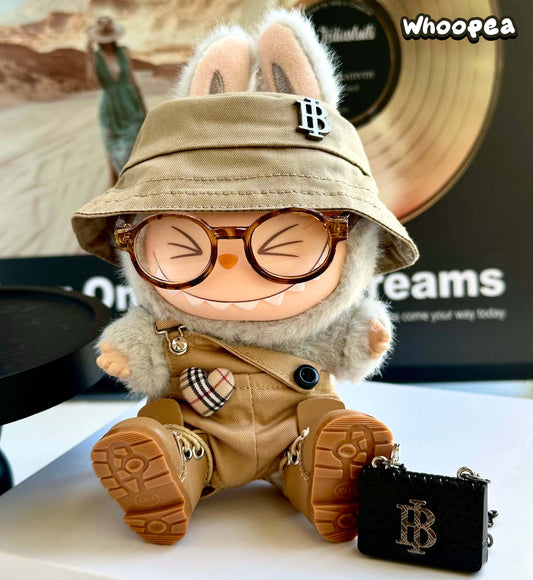 POP MART Labubu Replacing Clothes Set, Labubu Burberry Outfit(No Dolls)